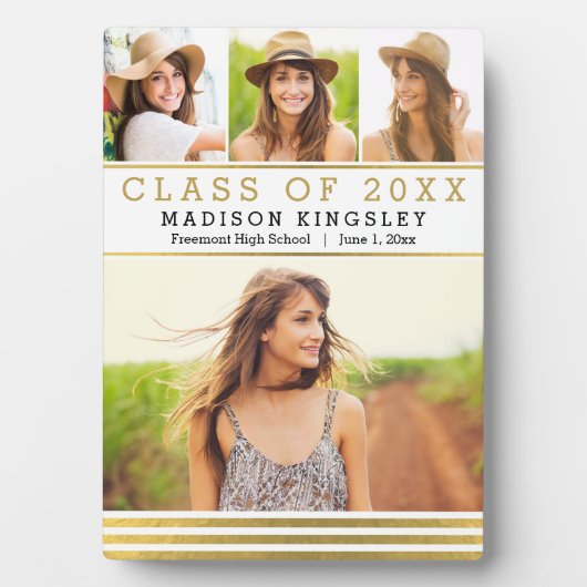 Plaque de graduation Classic Stripes (Devant)