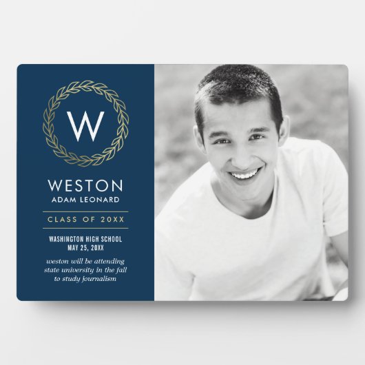 Plaque de graduation de la couleur de couronne cla (Devant)