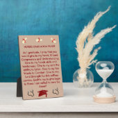 Plaque de graduation de prière de l'infirmière (Côté)