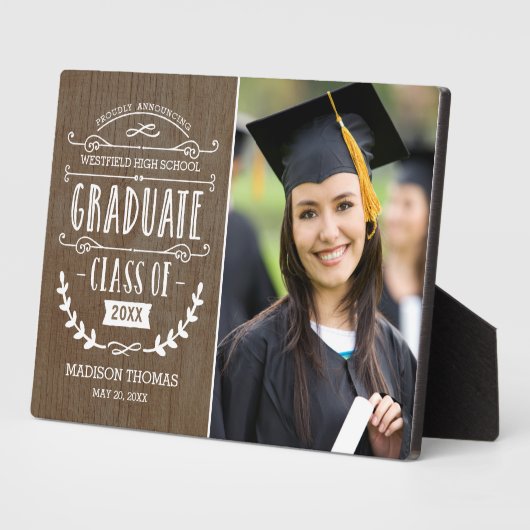 Plaque de graduation naturelle (Côté)