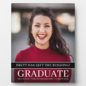 Plaque de graduation photo moderne personnalisée (Devant)