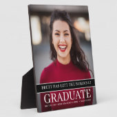 Plaque de graduation photo moderne personnalisée (Côté)