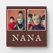 Plaque de grand-mère personnalisée Rustique à 2 ph (Devant)