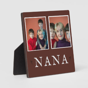 Plaque de grand-mère personnalisée Rustique à 2 ph