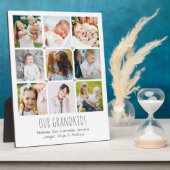 Plaque de grand-parents de 9 photos personnalisée (Côté)