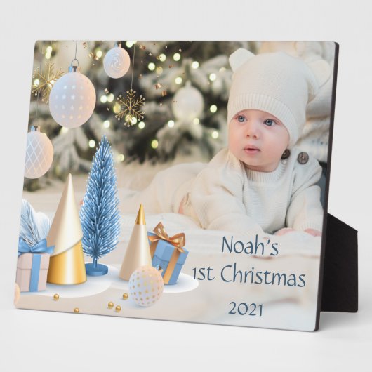 Plaque de la première tablette de Noël pour bébé a (Côté)