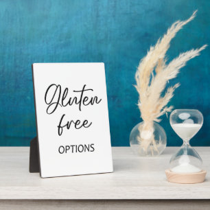 Plaque de la table Gluten avec Easel