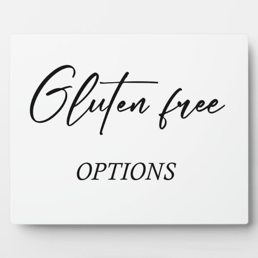 Plaque de la table Gluten avec Easel (Devant)