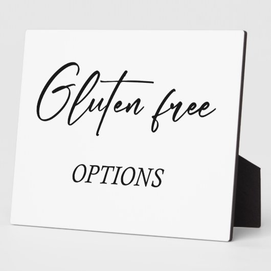 Plaque de la table Gluten avec Easel (Côté)