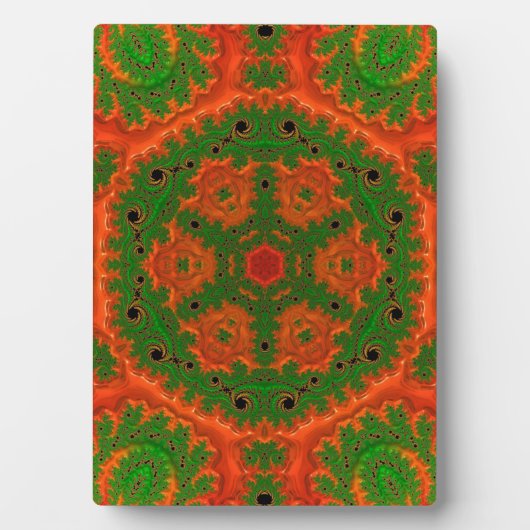 Plaque de la table Kaleidoscope orange et vert (Devant)