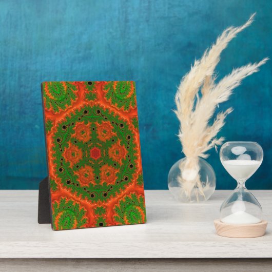 Plaque de la table Kaleidoscope orange et vert (Côté)