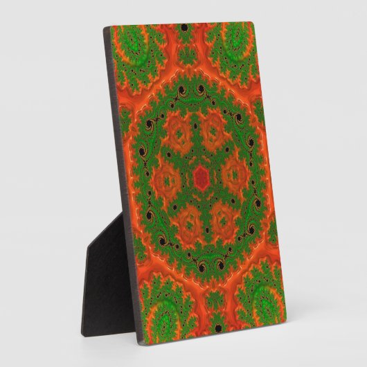Plaque de la table Kaleidoscope orange et vert (Côté)