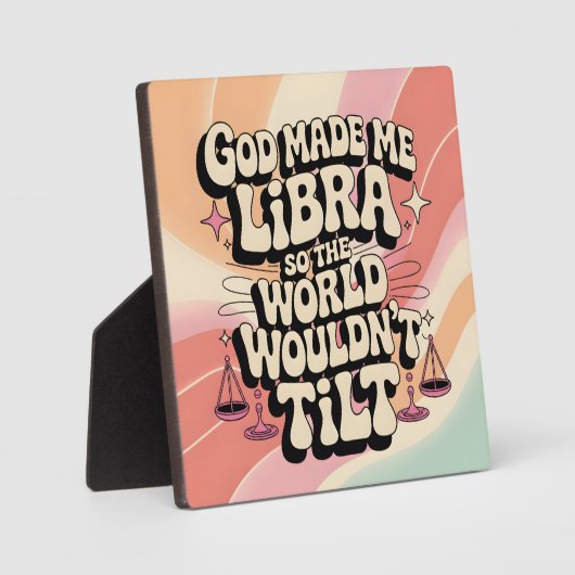Plaque de la tablette God Made Me Libra (Recto)