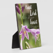 Plaque de la Tablette Photo Fleur "Confiance dans  (Côté)