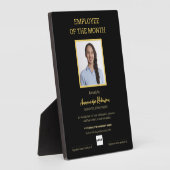 Plaque de l'employé du mois portant le logo photo (Côté)