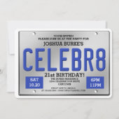 Plaque de licence Invitations d'anniversaire (Devant)