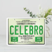 Plaque de licence Invitations d'anniversaire (Debout devant)