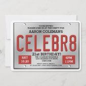Plaque de licence Invitations d'anniversaire (Devant)