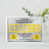 Plaque de licence Invitations d'anniversaire (Debout devant)