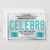 Plaque de licence Invitations d'anniversaire (Devant)