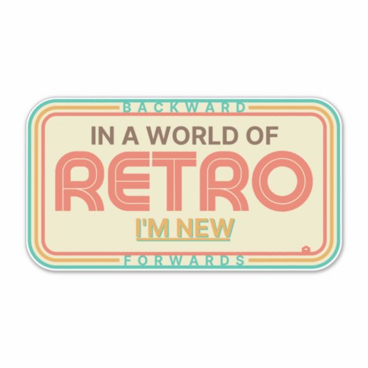 Plaque de licence rétro à grand sticker (Devant)