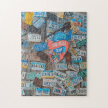 Plaque de licence Wall Store avant Jigsaw Puzzle
