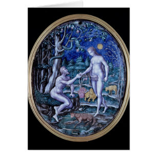 Plaque de Limoges dépeignant Adam et Ève, c.1570