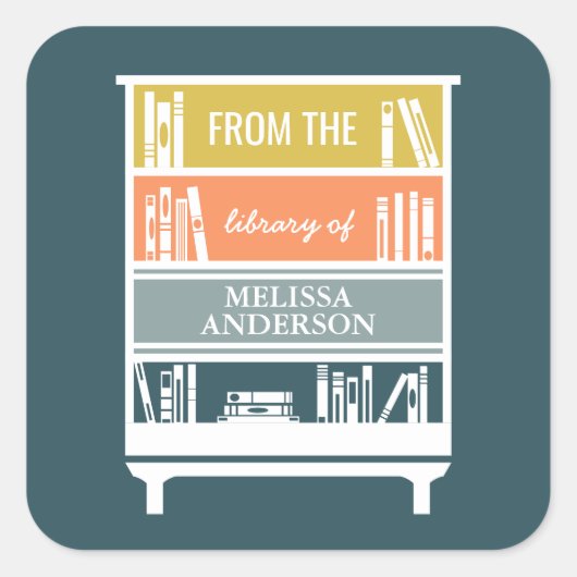 Plaque De Livraison De La Bibliothèque Des Sticker (Devant)