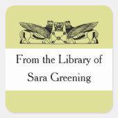 Plaque de livre étiquette autocollants bibliothèqu (Devant)