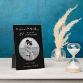 Plaque de mariage personnalisée avec photo en arge (Côté)