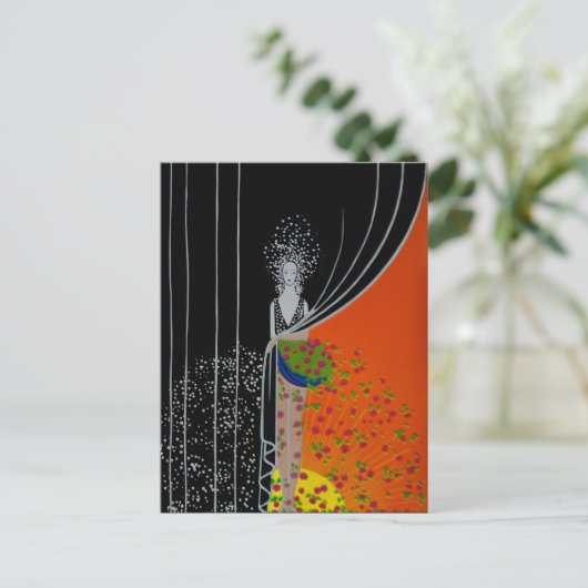 Plaque de mode Rideau ~ Carte postale / Invitation (Debout devant)