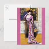 Plaque de mode ~ Robe de carte postale Français Vi (Devant / Derrière)