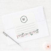 Plaque de monogramme, autocollant de livre féminin (Enveloppe)