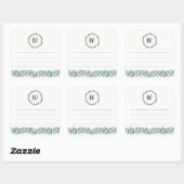 Plaque de monogramme, autocollant neutre du livre  (Feuille)