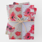 Plaque de Motif de papier à fleurs rouge (En situation)