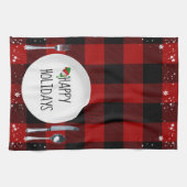 Plaque De Noël Sur Buffalo Plaqué Serviette De Cui (Horizontal)