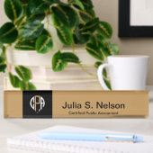 Plaque de nom acrylique certifiée comptable public