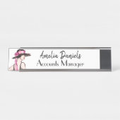 Plaque de nom Art déco vintage (Devant)