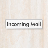Plaque de nom blanc du courrier entrant (Devant)