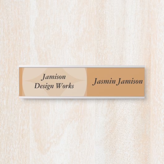 Plaque de nom - Cercles et graphique en diamant (Devant)