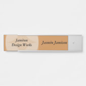 Plaque de nom - Cercles et graphique en diamant (Devant)