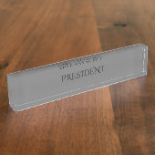 Plaque de nom customisée. (Taille)