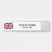 Plaque de nom de bureau à pendaison avec drapeau b (Devant)