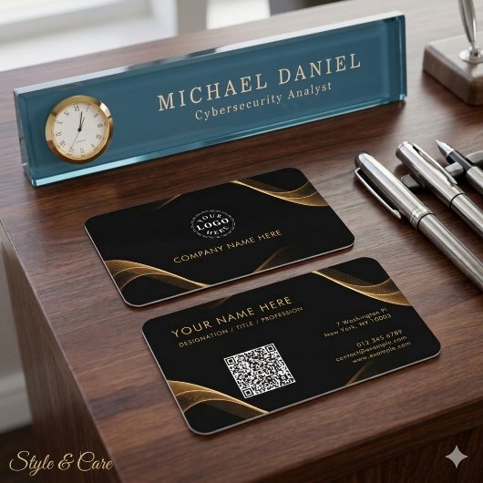 Plaque de nom de bureau avec horloge - Cadeau pers