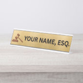 Plaque de nom de bureau cadeau pour avocats (Devant)