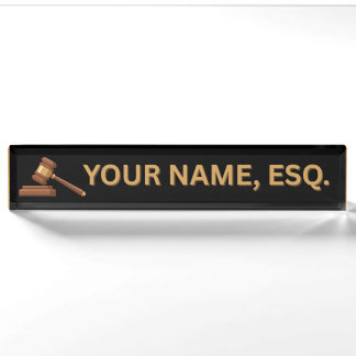 Plaque de nom de bureau cadeau pour avocats