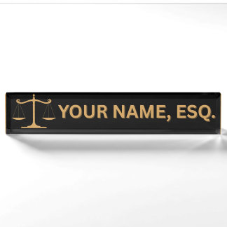 Plaque de nom de bureau cadeau pour avocats
