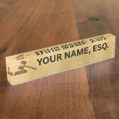 Plaque de nom de bureau cadeau pour avocats (Taille)