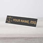 Plaque de nom de bureau cadeau pour avocats (Devant)