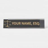 Plaque de nom de bureau cadeau pour avocats (Devant)